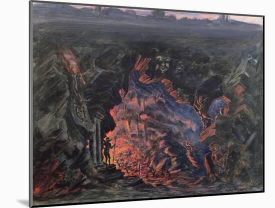 The Mouth of Hell, 1915-null-Mounted Giclee Print