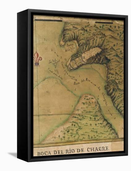 The Mouth of the Chagres River from Map of Panama, 1744-null-Framed Stretched Canvas