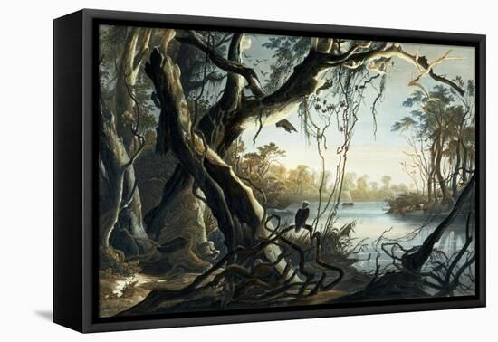 The Mouth of the Fox River, Indiana-Karl Bodmer-Framed Stretched Canvas