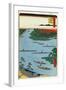 The Mouth of the Nakagawa River (One Hundred Famous Views of Ed), 1856-1858-Utagawa Hiroshige-Framed Giclee Print