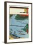 The Mouth of the Nakagawa River (One Hundred Famous Views of Ed), 1856-1858-Utagawa Hiroshige-Framed Giclee Print