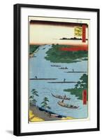 The Mouth of the Nakagawa River (One Hundred Famous Views of Ed), 1856-1858-Utagawa Hiroshige-Framed Giclee Print