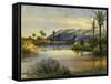The Mouth of the River Kishon and Mount Carmel-Claude Conder-Framed Stretched Canvas