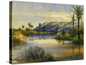 The Mouth of the River Kishon and Mount Carmel-Claude Conder-Stretched Canvas