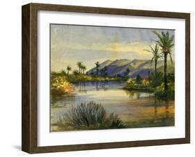 The Mouth of the River Kishon and Mount Carmel-Claude Conder-Framed Giclee Print