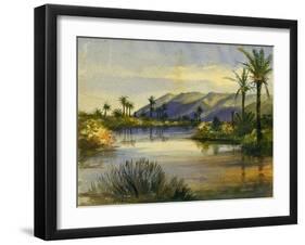 The Mouth of the River Kishon and Mount Carmel-Claude Conder-Framed Giclee Print