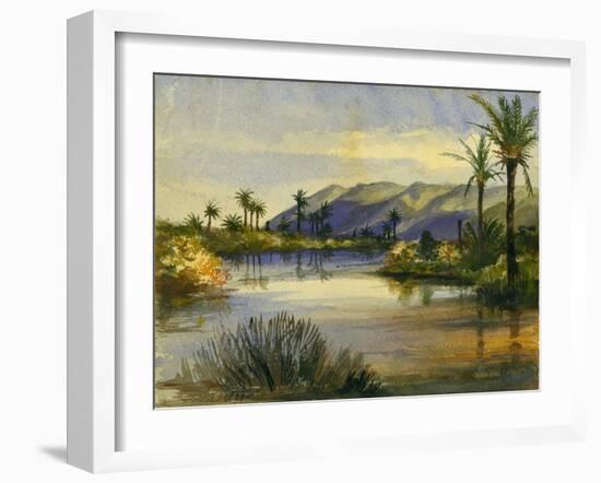 The Mouth of the River Kishon and Mount Carmel-Claude Conder-Framed Giclee Print