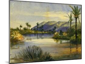 The Mouth of the River Kishon and Mount Carmel-Claude Conder-Mounted Giclee Print