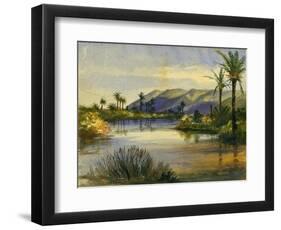 The Mouth of the River Kishon and Mount Carmel-Claude Conder-Framed Giclee Print