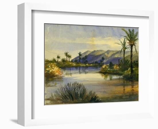 The Mouth of the River Kishon and Mount Carmel-Claude Conder-Framed Giclee Print