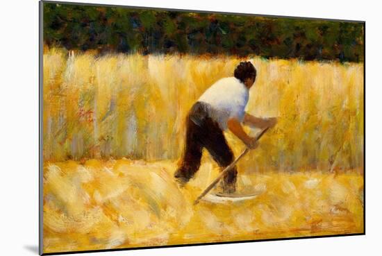 The Mower, 1881-82-Georges Seurat-Mounted Giclee Print