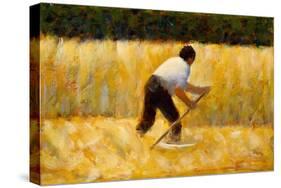 The Mower, 1881-82-Georges Seurat-Stretched Canvas