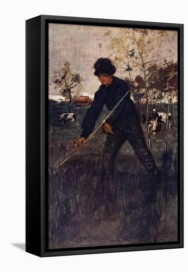 The Mower, 1904-Nico Jungman-Framed Stretched Canvas