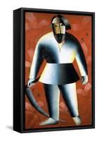 The Mower-Kasimir Malevich-Framed Stretched Canvas