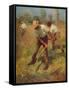 'The Mowers', c1891, (c1915)-George Clausen-Framed Stretched Canvas