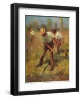 'The Mowers', c1891, (c1915)-George Clausen-Framed Giclee Print