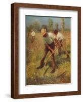 'The Mowers', c1891, (c1915)-George Clausen-Framed Giclee Print