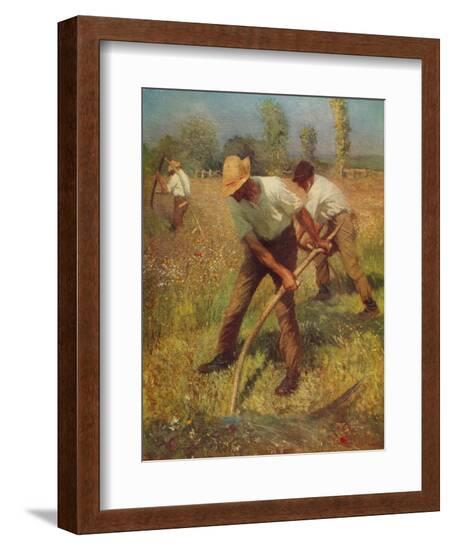 'The Mowers', c1891, (c1915)-George Clausen-Framed Giclee Print