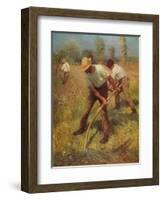 'The Mowers', c1891, (c1915)-George Clausen-Framed Giclee Print