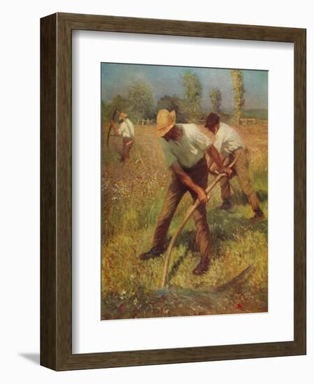 'The Mowers', c1891, (c1915)-George Clausen-Framed Giclee Print