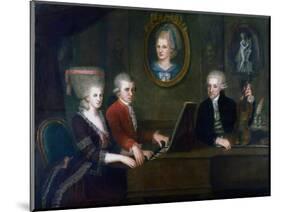 The Mozart Family, 1780-1781-Johann Nepomuk della Croce-Mounted Giclee Print