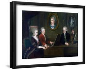 The Mozart Family, 1780-1781-Johann Nepomuk della Croce-Framed Giclee Print