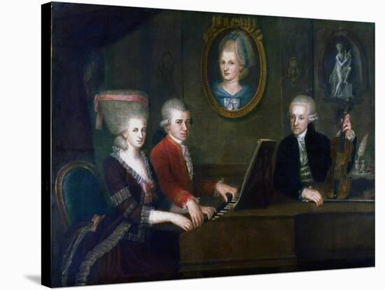 The Mozart Family, 1780-1781-Johann Nepomuk della Croce-Stretched Canvas