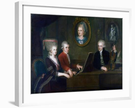 The Mozart Family, 1780-1781-Johann Nepomuk della Croce-Framed Giclee Print