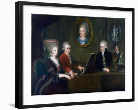 The Mozart Family, 1780-1781-Johann Nepomuk della Croce-Framed Giclee Print