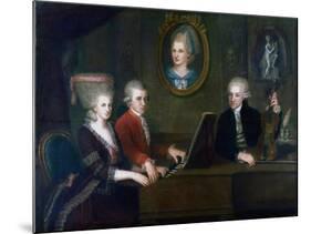 The Mozart Family, 1780-1781-Johann Nepomuk della Croce-Mounted Giclee Print