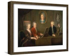 The Mozart Family, 1780-81-Johann Nepomuk della Croce-Framed Giclee Print