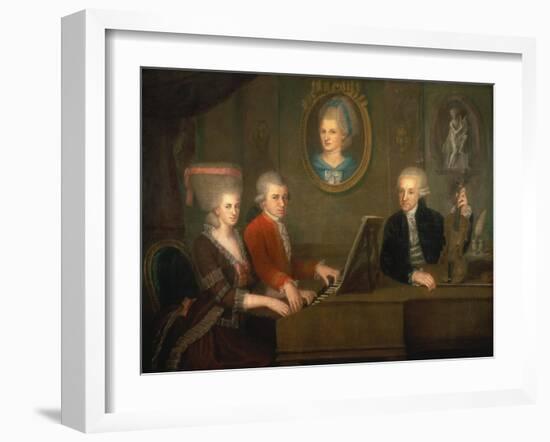 The Mozart Family, 1780-81-Johann Nepomuk della Croce-Framed Giclee Print