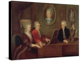 The Mozart Family, 1780-81-Johann Nepomuk della Croce-Stretched Canvas