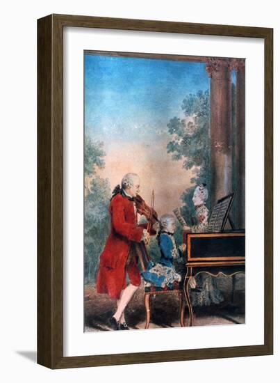 The Mozart Family in Paris in 1763-Louis de Carmontelle-Framed Giclee Print