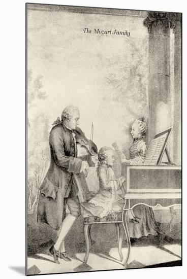 The Mozart Family-null-Mounted Art Print