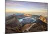 The Mt. Rinjani Crater and a Shadow Cast from the Peak at Sunrise-John Crux-Mounted Photographic Print