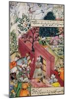 The Mughal Emperor Babur About to Oversea the Laying out of a Garden, Using Lines-null-Mounted Giclee Print