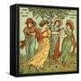 The mulberry bush-Walter Crane-Framed Stretched Canvas