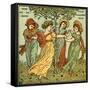 The mulberry bush-Walter Crane-Framed Stretched Canvas