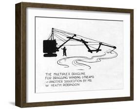 The Multiplex Dragline-William Heath Robinson-Framed Art Print