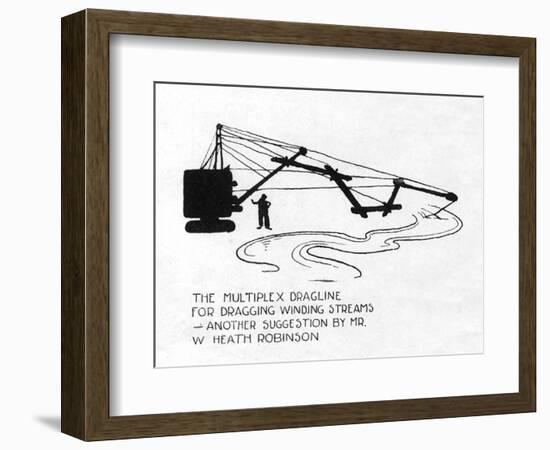 The Multiplex Dragline-William Heath Robinson-Framed Art Print