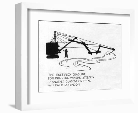 The Multiplex Dragline-William Heath Robinson-Framed Art Print