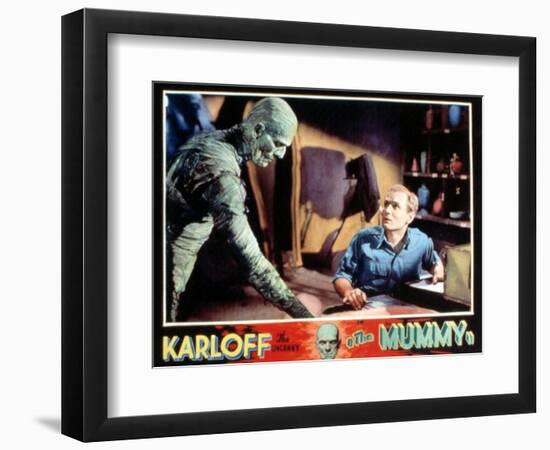 The Mummy, Boris Karloff, Bramwell Fletcher, 1932-null-Framed Art Print