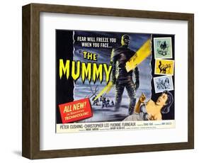 The Mummy, Christopher Lee, Yvonne Furneaux, 1959-null-Framed Art Print