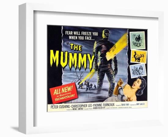 The Mummy, Christopher Lee, Yvonne Furneaux, 1959-null-Framed Art Print