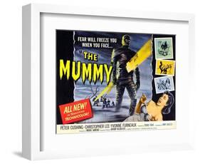 The Mummy, Christopher Lee, Yvonne Furneaux, 1959-null-Framed Art Print