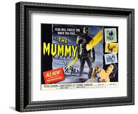 The Mummy, Christopher Lee, Yvonne Furneaux, 1959-null-Framed Art Print