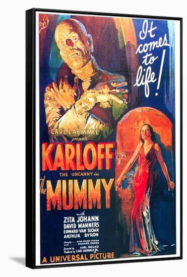 The Mummy, One Sheet Poster, 1932-null-Framed Stretched Canvas