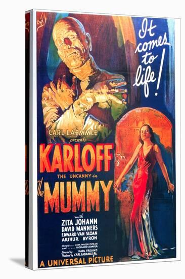 The Mummy, One Sheet Poster, 1932-null-Stretched Canvas