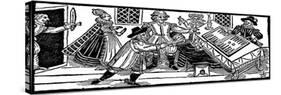 The Murder of Arden of Feversham, an Illustration from 'A Book of Roxburghe Ballads' (Woodcut)-English-Stretched Canvas